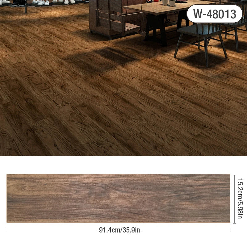 91x15cm 3D Self-adhesive floor sticker Thicken Wood Grain Floor Wallpaper 3d Wall Sticker Waterproof room wear-resistant sticker