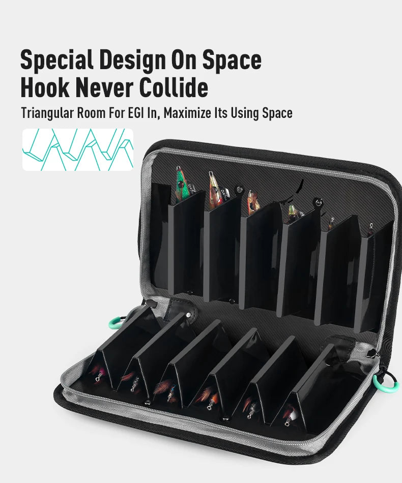 YOOFISH Fishing Bag Octopus Egi Bag Squid Jig Storage Box 6/12/40 Pcs Hard Lure Bag Freshwater Seawater Fishing Tackle Bag Box