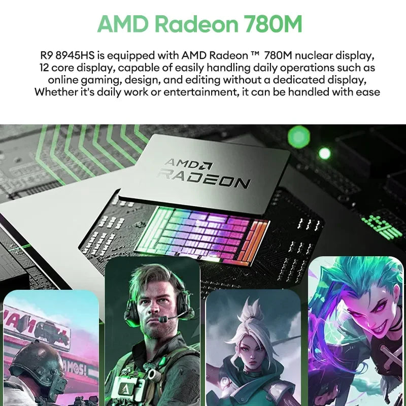 New Solid Mini PC TOPC AMD Ryzen 9 8945HS R7 8845HS USB4.0 Dual LAN 2xDDR5 PCIe4.0 Windows 11 Pocket Gaming Mini Computer WiFi6E