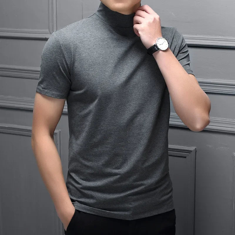 Men's Short Turtleneck Sweater, Bodycon, Youthful Fashion