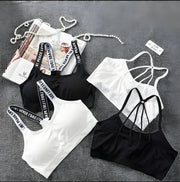 Women's Seamless Wide Strap Yoga Sports Bra