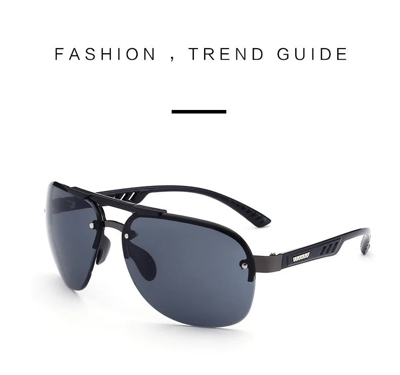 Unisex UV400 Rimless Aviator Fashion Sunglasses