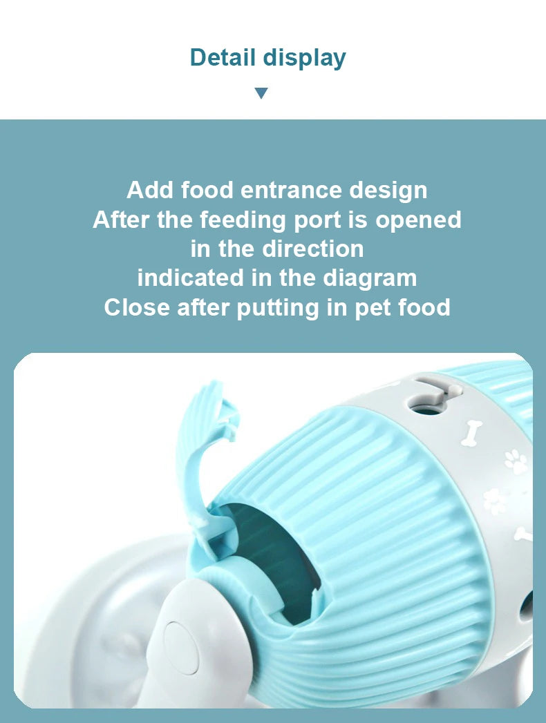 Pet Feeder Fun Dog Toy Drum Leakage Ball Cat Slow Food Bowl Healthy Diet Adjustable Height Durable Multifunctional Pet Supplies