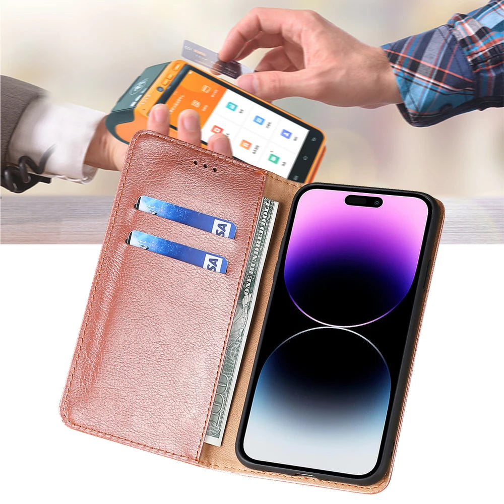 Bao Da Ví Đựng Thẻ iPhone 14 13 12 11 Pro Max XS XR X - Daisan Mart