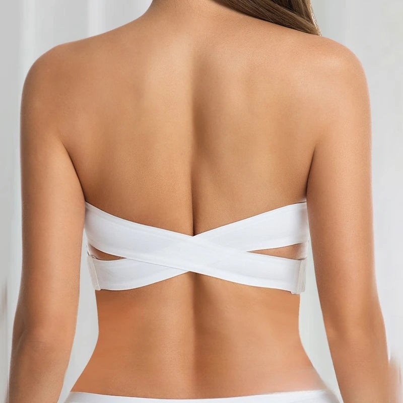 Women's Wireless Push-Up Bra Enhances Smooth Back Beauty