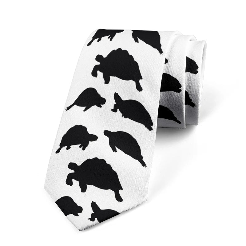 趣味卡通烏龜領帶，時尚配件