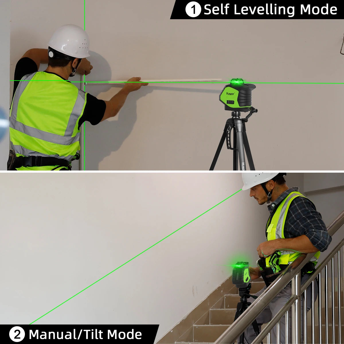 Máy Laser Cân Bằng 5 Tia Xanh Huepar 360° 6211CG - Daisan Mart