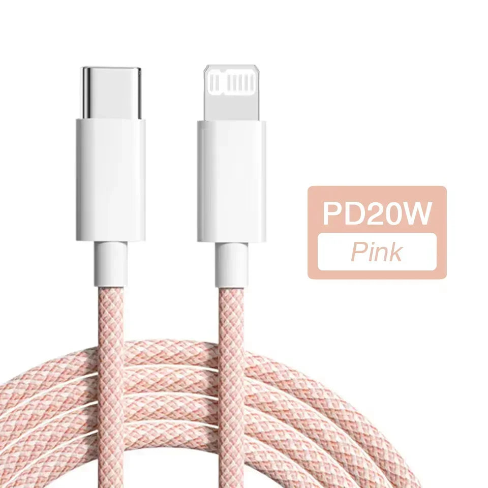 PD 20W USB-C to Lightning Fast Charging Cable For iPhone