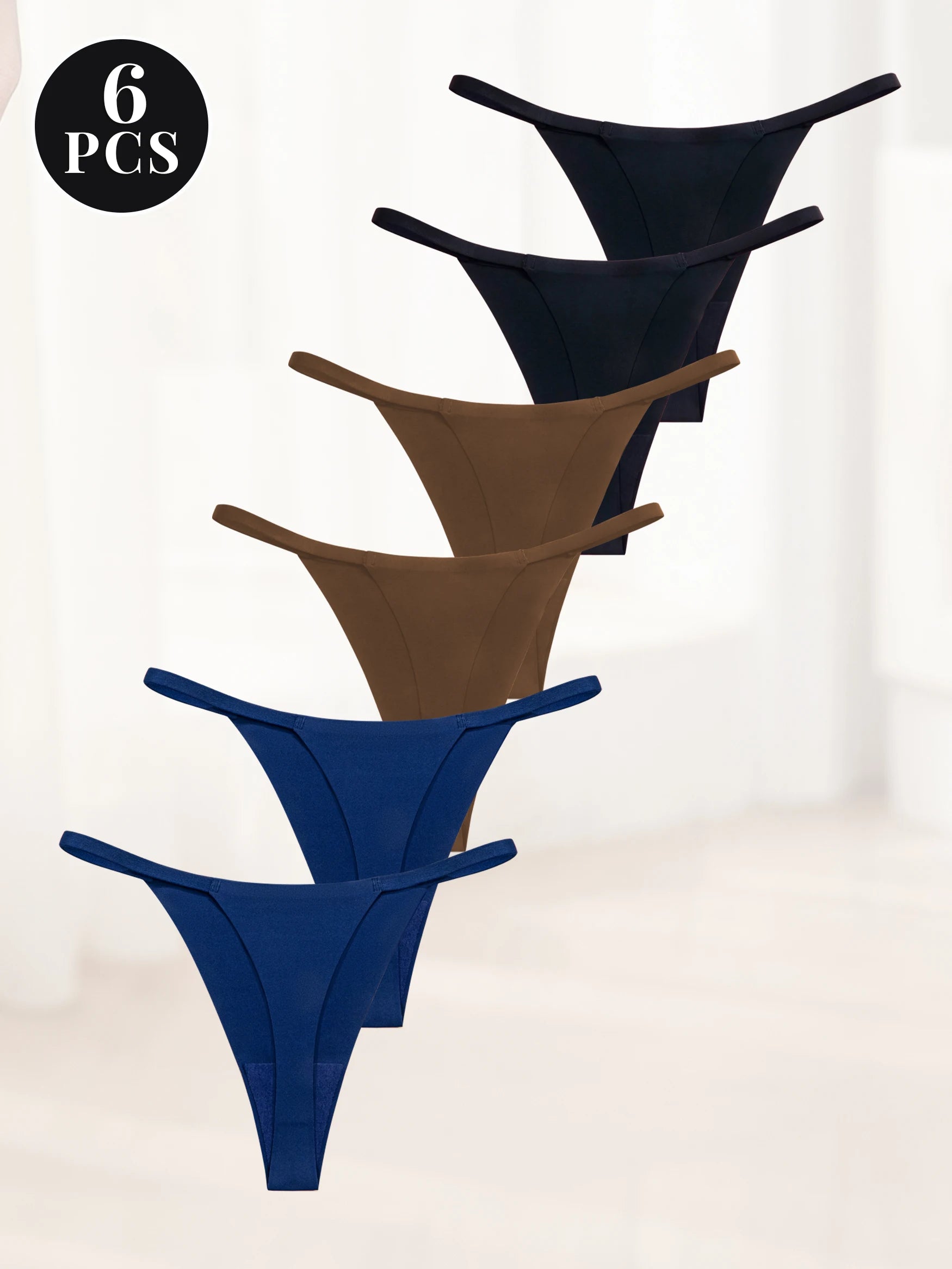 Set of 6 Sexy Seamless Low-Waist Women's Panties