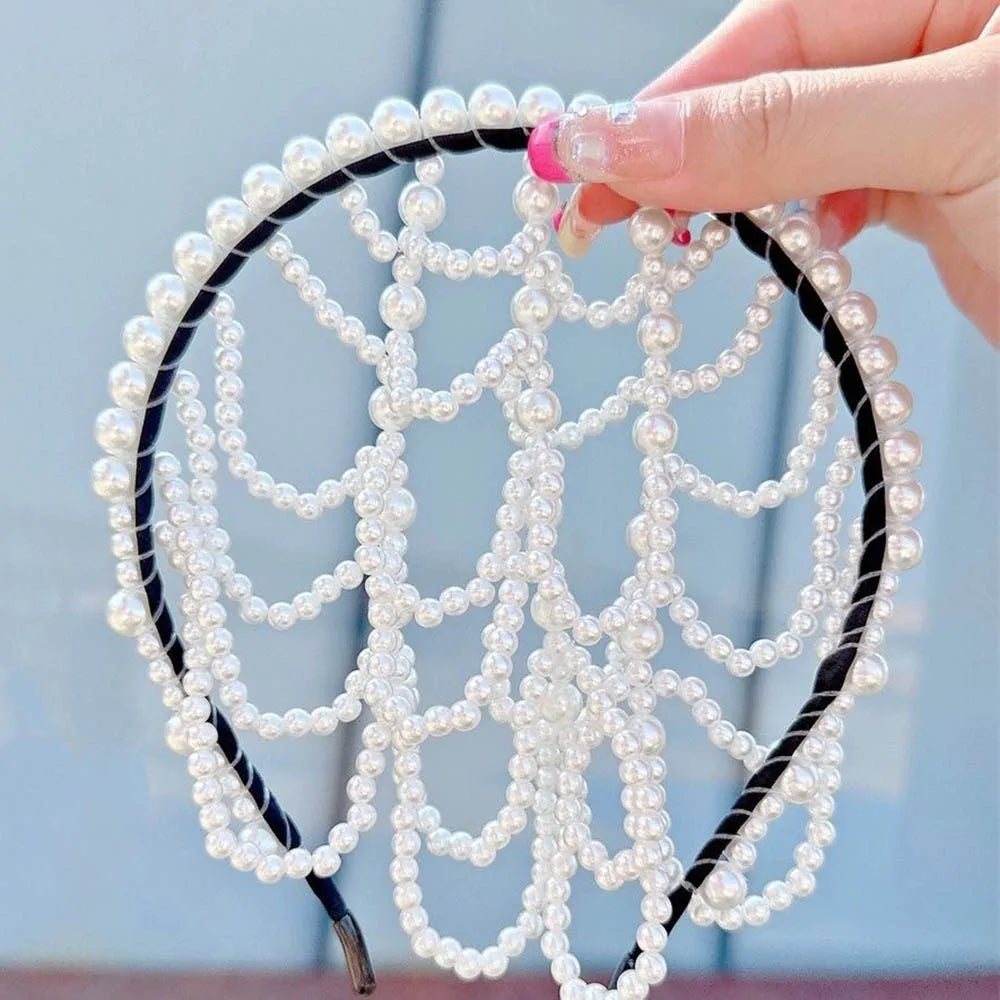Elegant Pearl Crown - Women's Hair Accessories