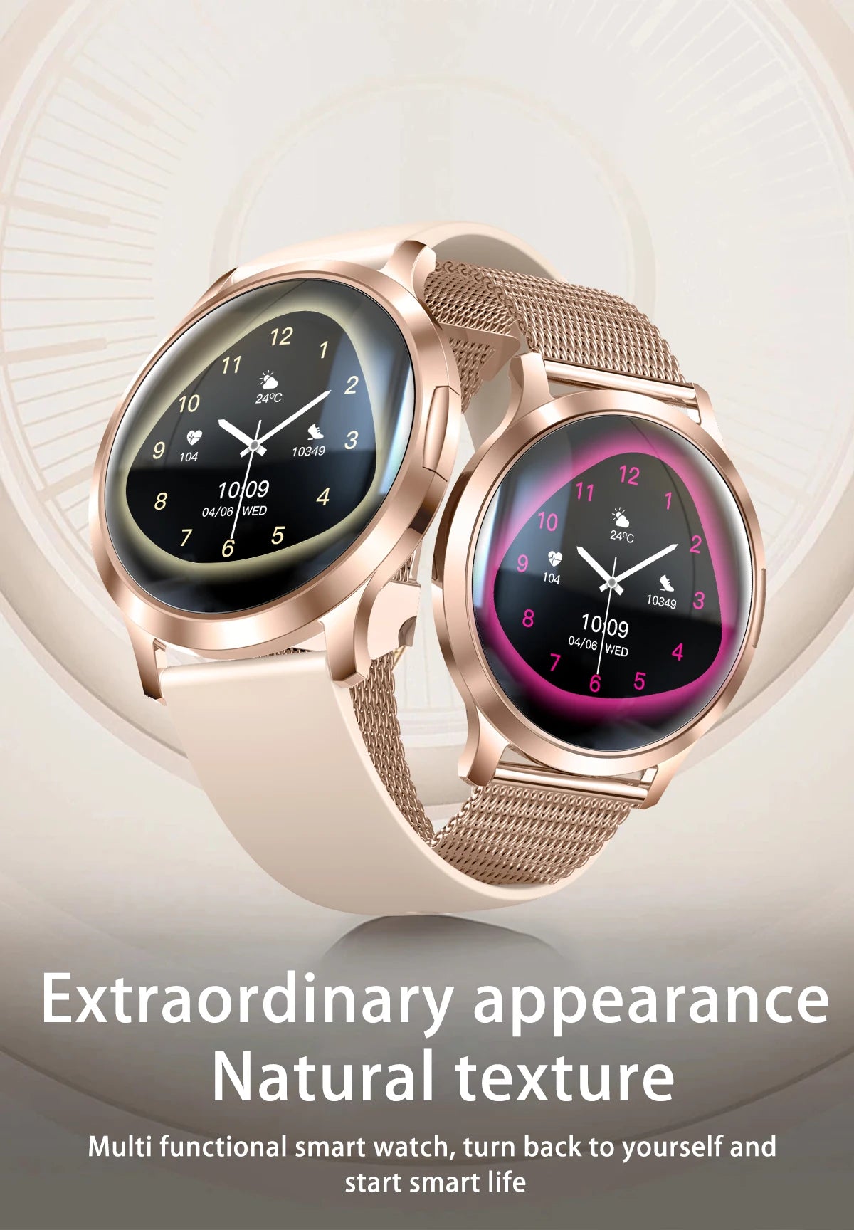 Đồng hồ thông minh nữ 2025 - Màn hình AMOLED IP68