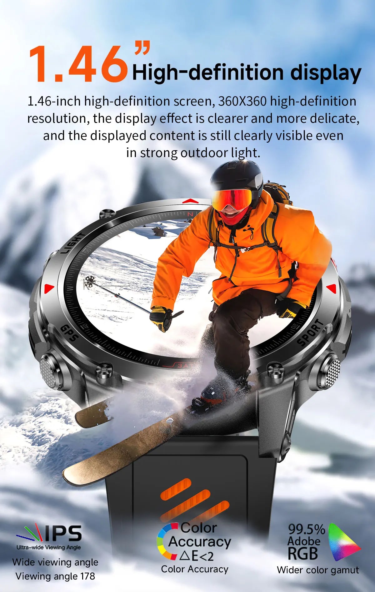 Đồng Hồ Thông Minh 2025 Nam/Nữ Màn Hình AMOLED HD 1.46