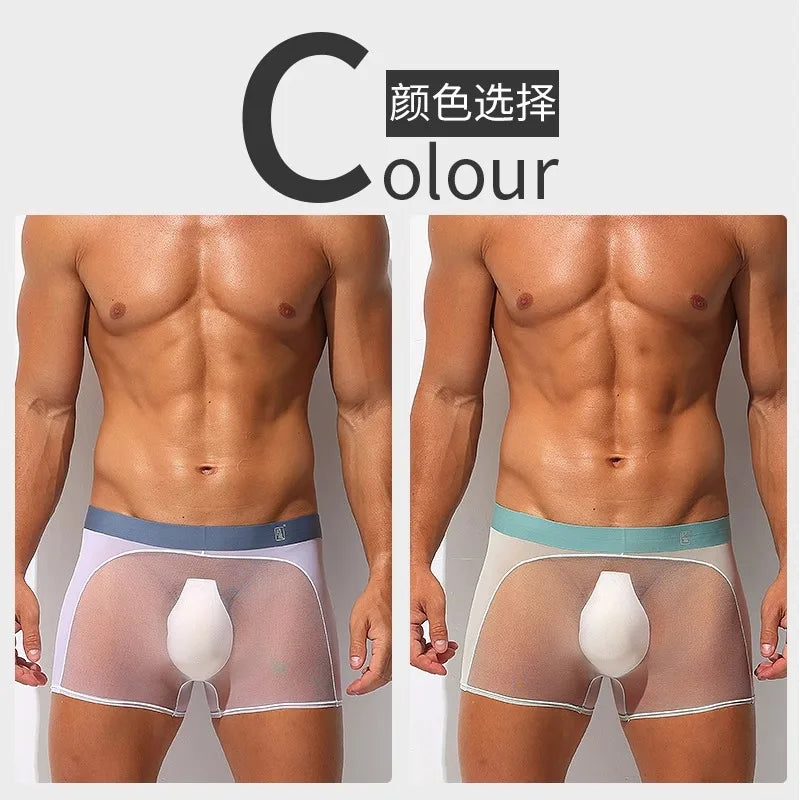 Quần Lót Nam Siêu Mỏng Lưới Thoáng Mát Ice Silk