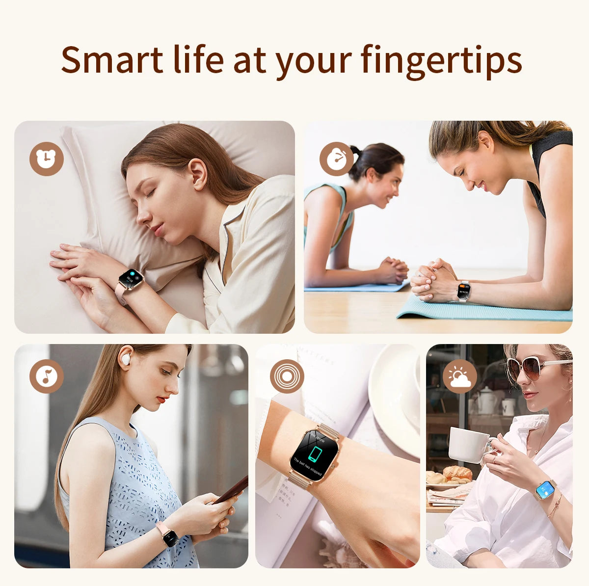 Đồng Hồ Thông Minh Nữ 2025 Cảm Ứng Gọi Bluetooth