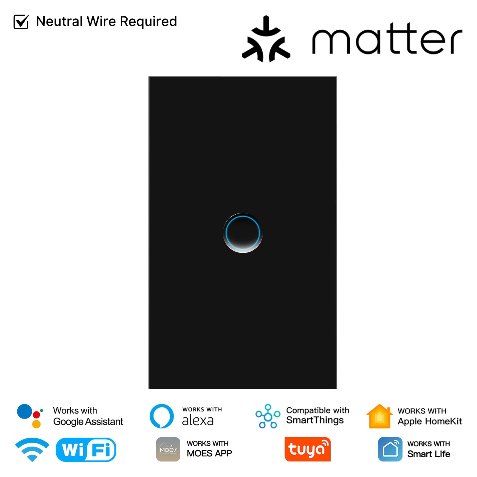 MOES Tuya Smart Switch Voice Control Mirror 