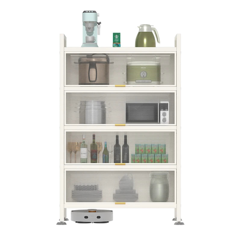 Modern Convenient Multi-Function Kitchen Cabinet with Metal Shelves