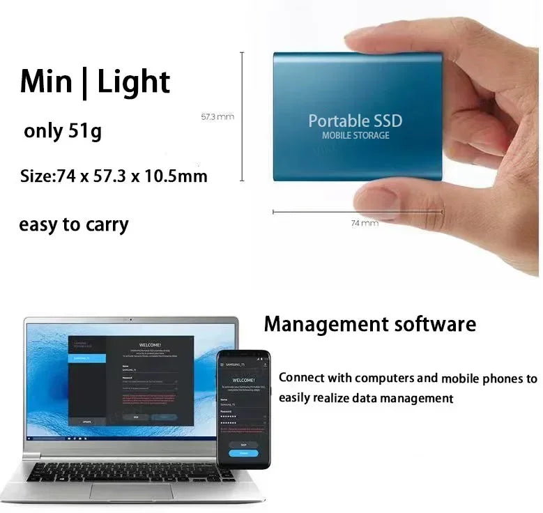 Ổ cứng di động SSD 16TB USB 3.0 Tốc độ cao - Daisan Mart