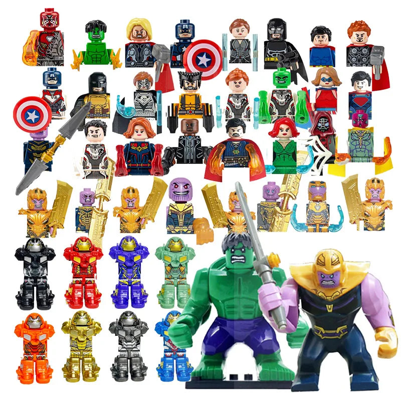 Bộ 42 Mô Hình Marvel Mini Xếp Hình Siêu Anh Hùng