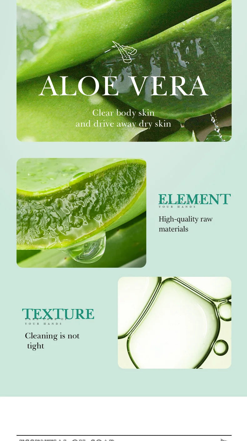 Aloe Vera Smooth Cleansing Natural Soap Cleansing Smooth Handmade Essential Oil Soap100g - Daisan Mart