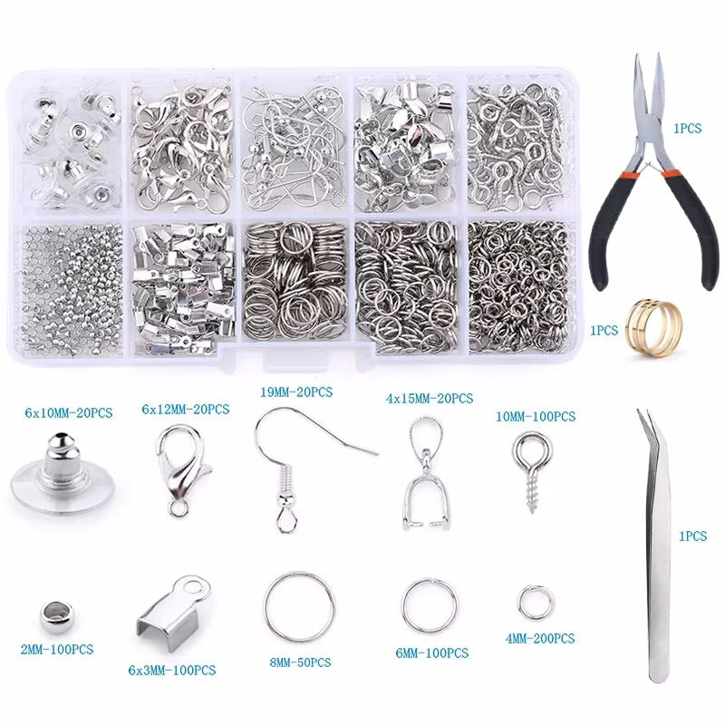 Full Jewelry Making Tool Kit: Wire, Charms, Pliers