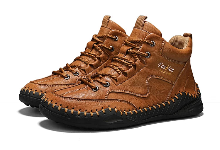 High Quality Men's Handmade Leather Shoes - Size 38-48, Anti-Slip