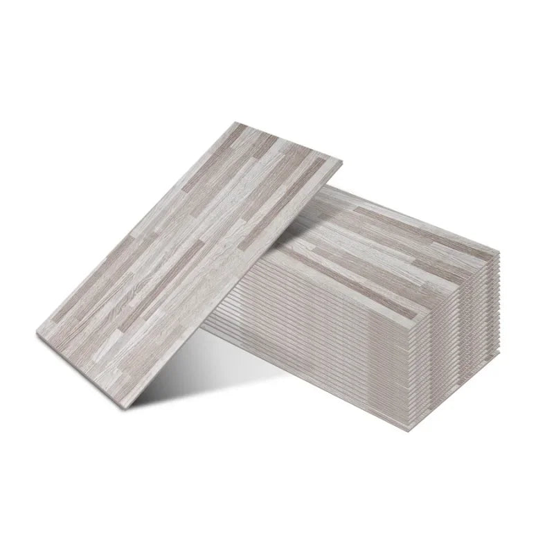 Imitation Wood Grain Self-adhesive Floor Sticker Waterproof for Kitchen Bedroom Living Room Peel and Stick Flooring Home Decor
