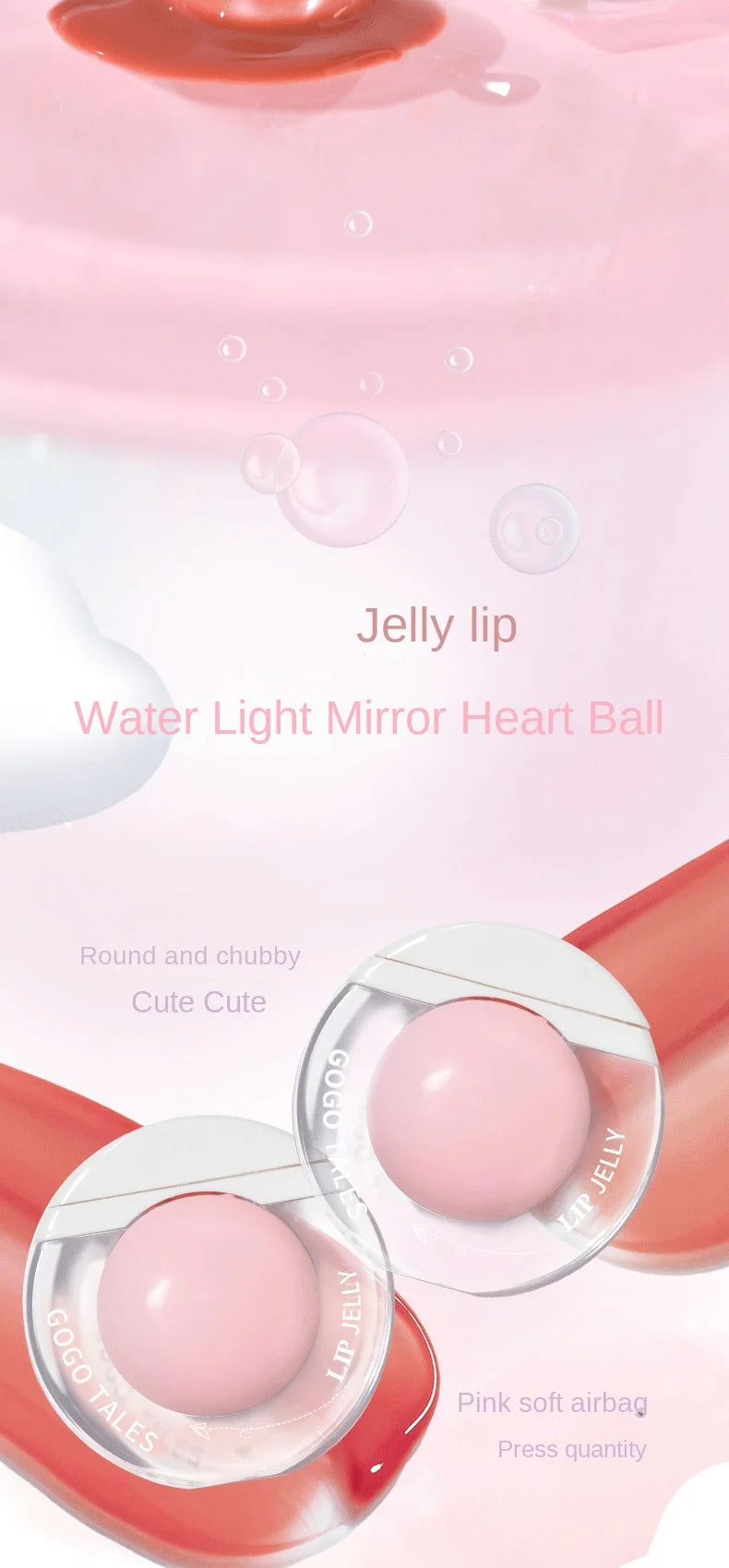 Gogotales Mirror Lip Gloss Moisturizer Shiny and Vegan Korean Vegan Liquid Lipstick Lip Jelly Plumper Gloss PROFESSIONAL MAKEUP