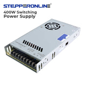 Nguồn cấp điện 400W màu xám bạc, có lỗ thoát nhiệt và nhiều cổng kết nối ở mặt trước.
