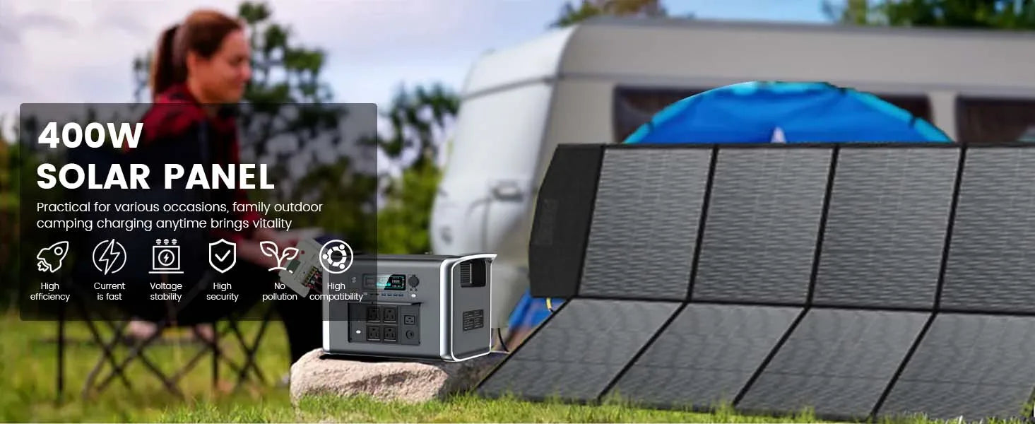 New 400W Foldable Solar Panel 40V Portable Solar Charger with MC-4 for Power Station Solar Generator Powerbank Camping Outdoor