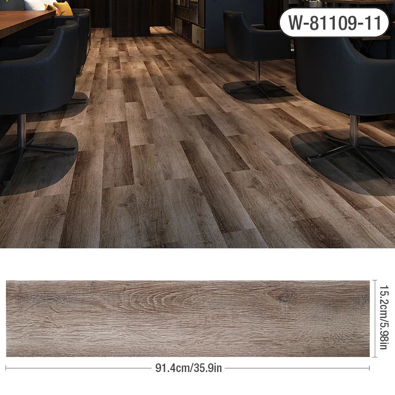 91x15cm 3D Self-adhesive floor sticker Thicken Wood Grain Floor Wallpaper 3d Wall Sticker Waterproof room wear-resistant sticker