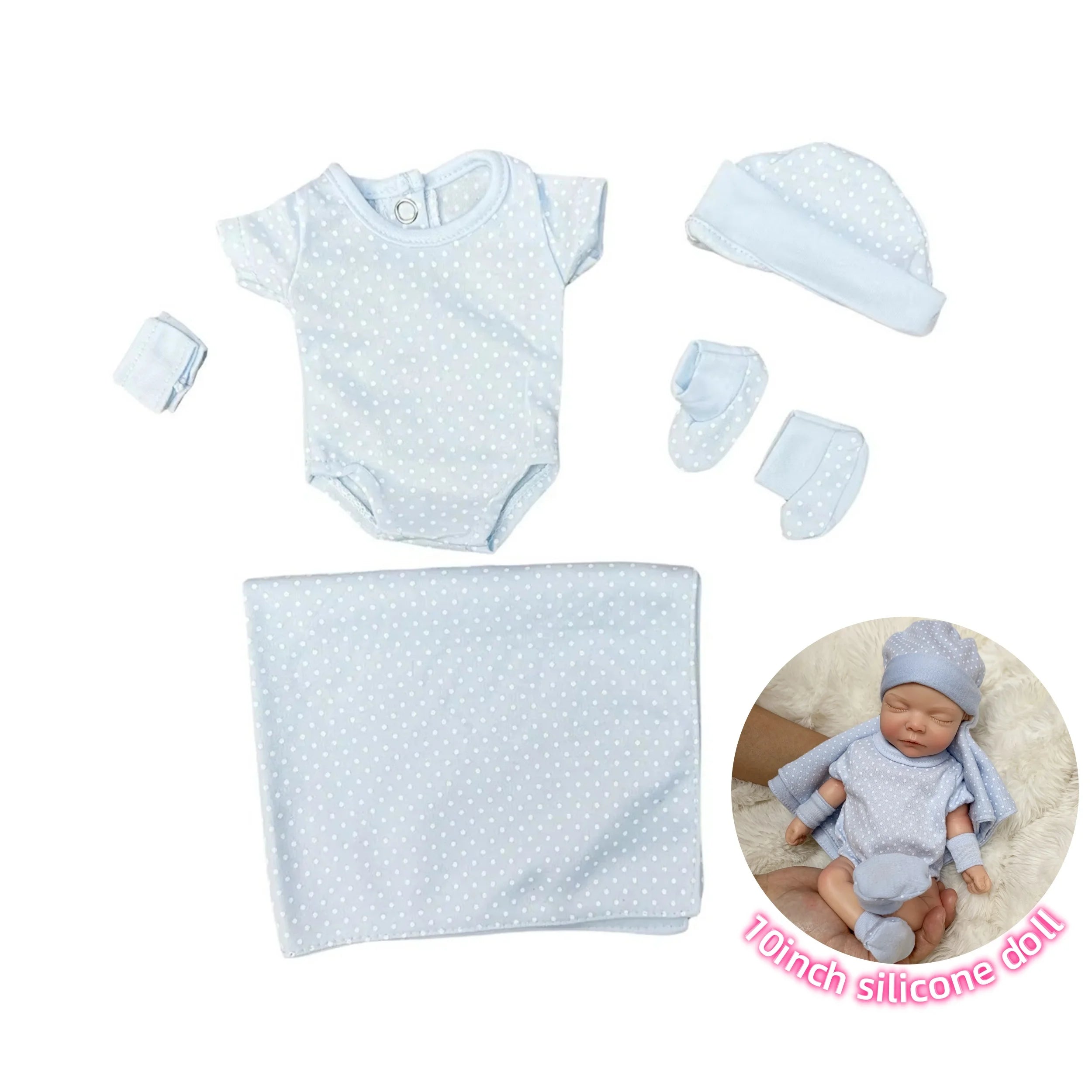 10 Inch Doll Clothes Set - 6 Handmade Styles