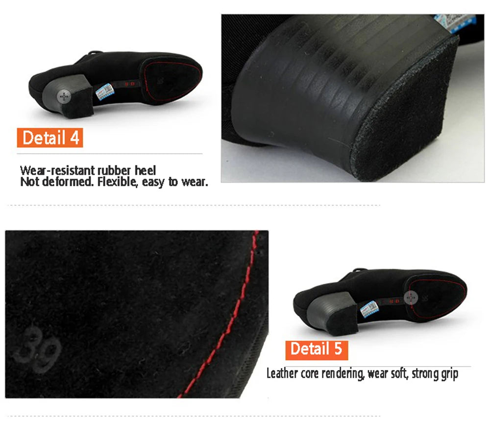 Men's Latin Dance Shoes Canvas Soft Sole 4.5cm