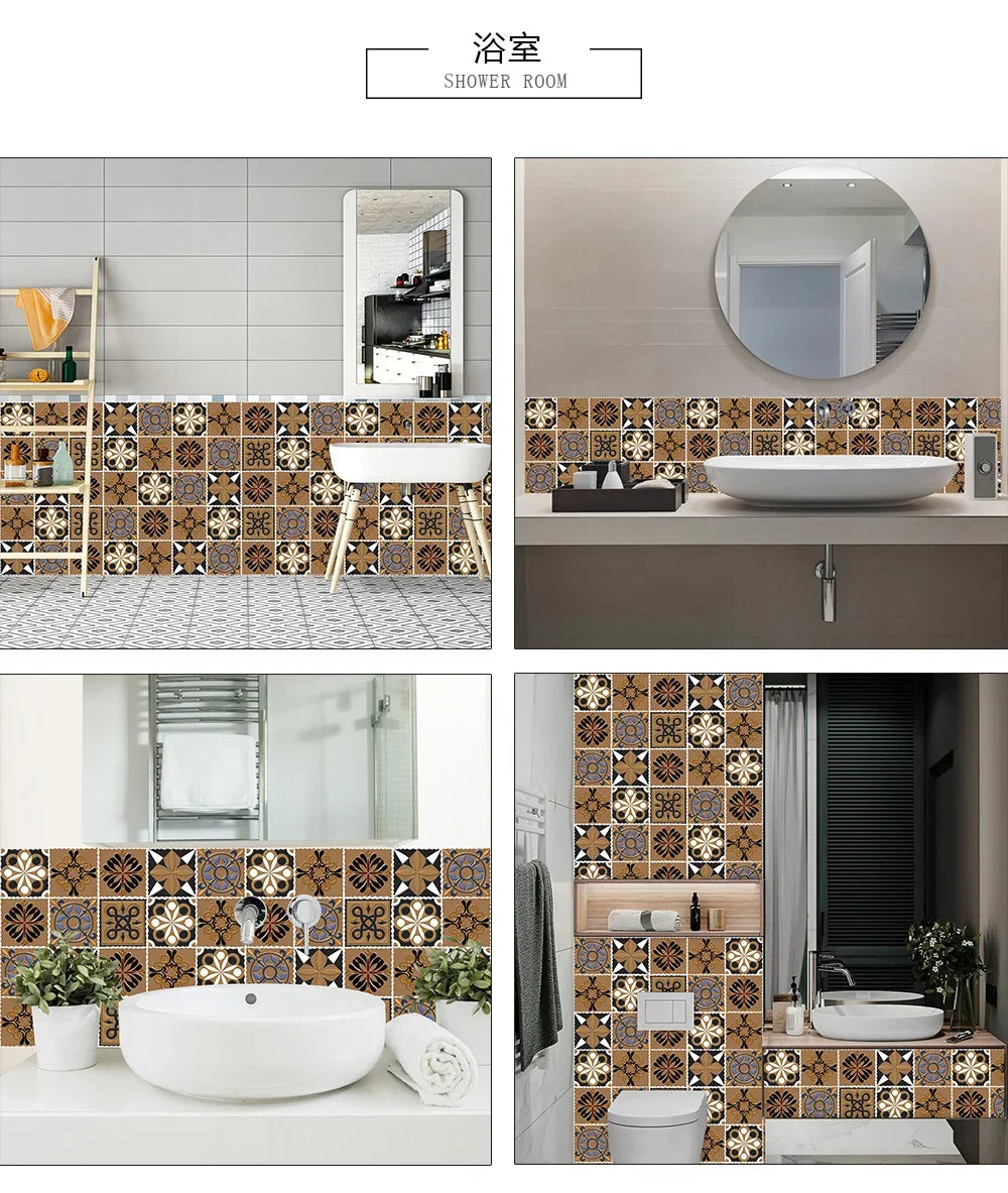 Bộ 10 Miếng Dán Tường Đá Marble Đen Trắng Xám Sang Trọng - Daisan Mart