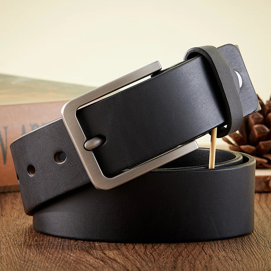 High Quality Men's Cowhide Belt 3.8CM - Jeans Style