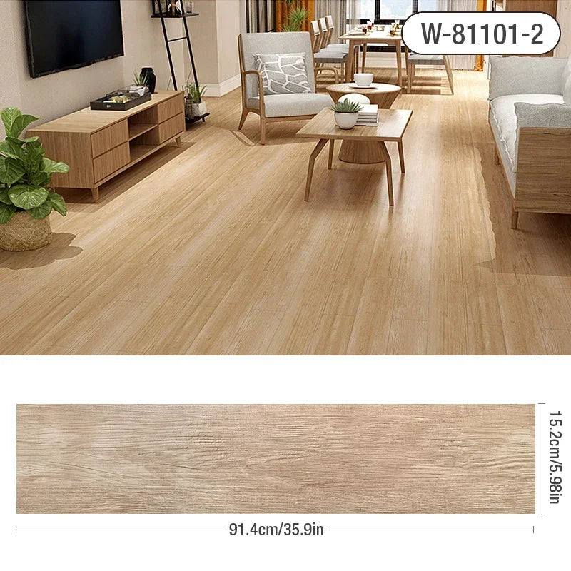 Self-adhesive Wood Grain Floor Wall Stickers Modern Style PVC for Living Room Toilet Kitchen Home Floor Decor Waterproof Sticker