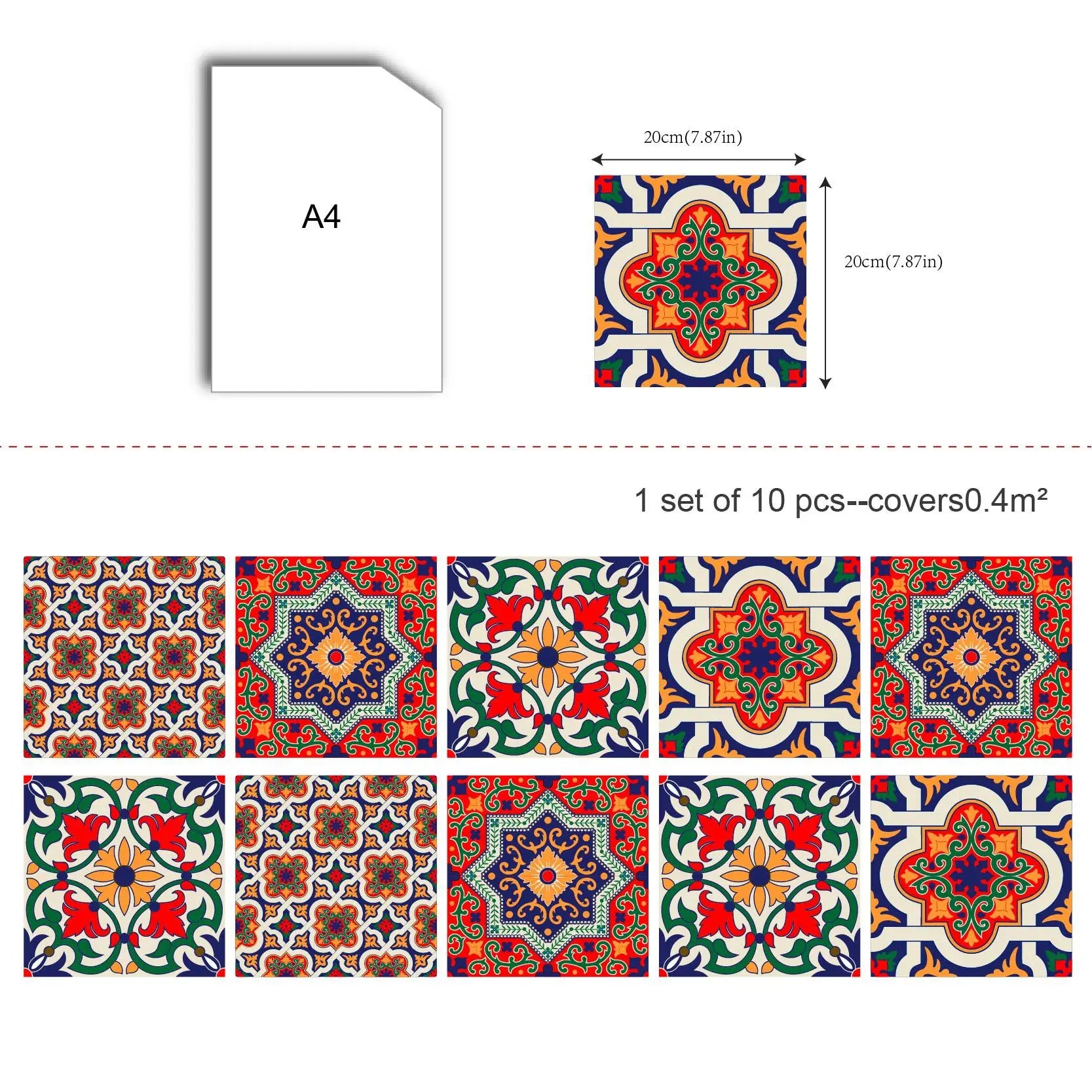 Mediterranean Glossy Porcelain Tiles - Water &amp; Dirt Resistant