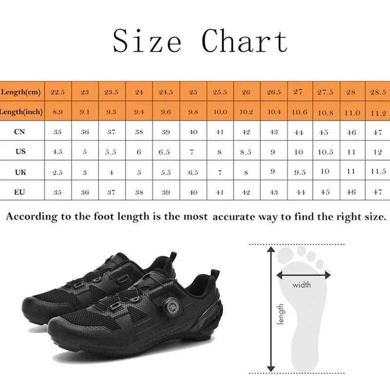 Men's and Women's MTB Racing Cycling Shoes Auto-Lock 2024 White