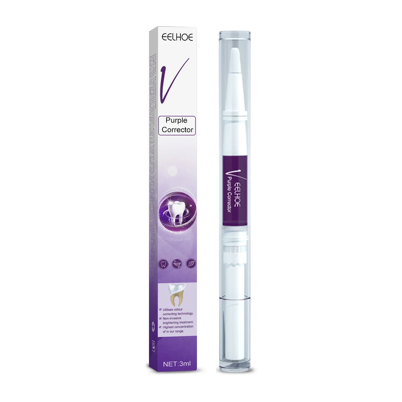 30ml V34 SmileKit Purple Toothpaste Removes Tartar Clean Oral Hygiene Fresh Breath Whitening Teeth Care Products - Daisan Mart