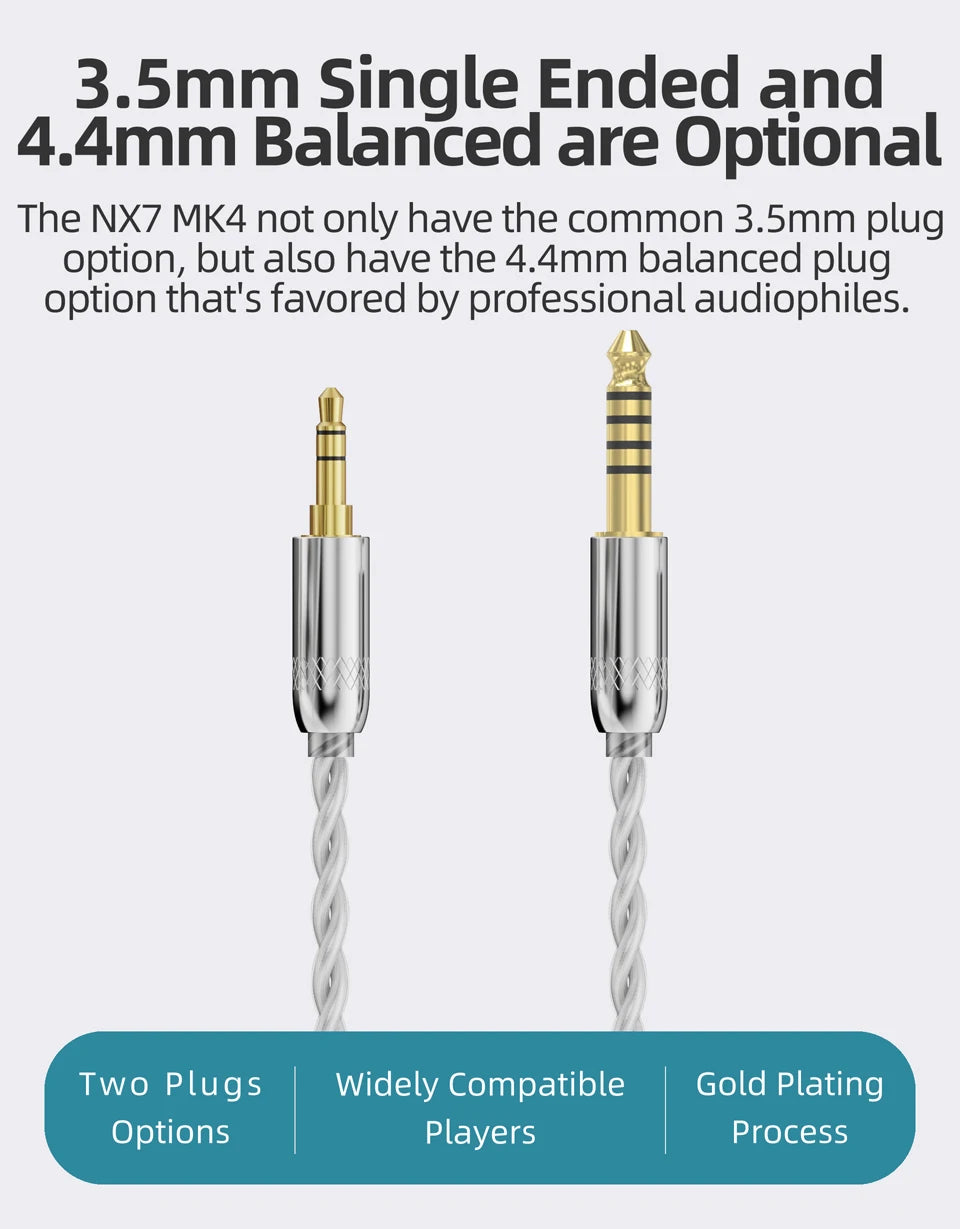 Rosewood Headphones NX7MK4 HIFI 7 Drivers Replace Sound Filter