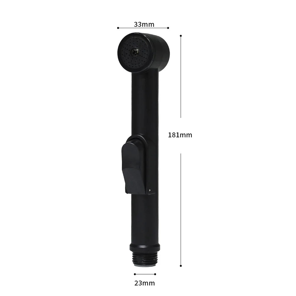 Black ABS Sprayer Handheld Toilet Bidet Bathroom Toilet Bidet Shower Head Nozzle Showerhead Shattaf Spray Shower Head Nozzle - Daisan Mart