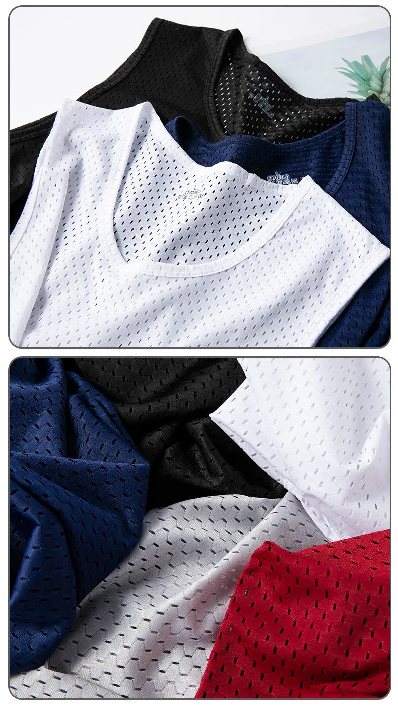 Men's Gym Sports Mesh Tank Top 5XL