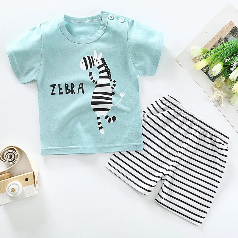 Kids Summer Outfits: Striped T-Shirt &amp; Pants