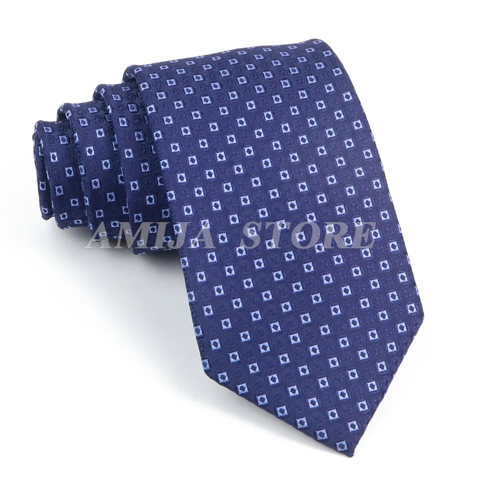 Cà vạt nam cao cấp chấm bi xám 6.5cm thời trang