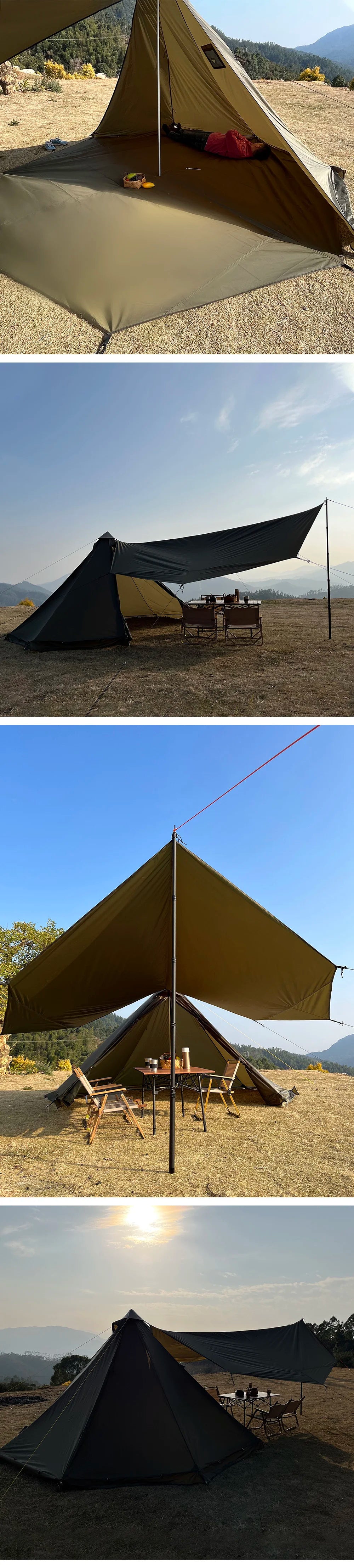4 Season Waterproof Multi-Purpose Tipi Tent with Chimney