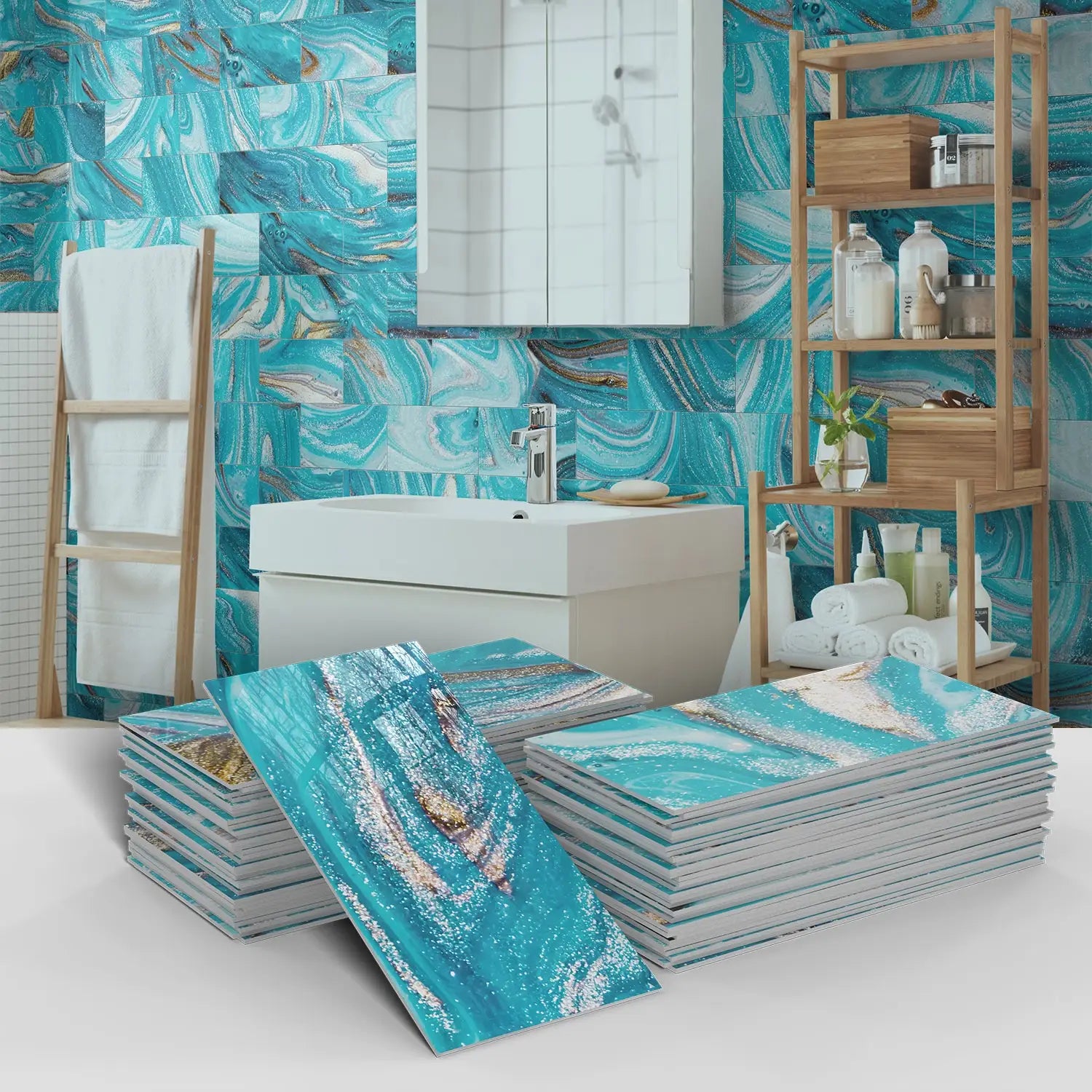 3D Waterproof Brick and Stone Decal Set - Kitchen &amp; Bathroom