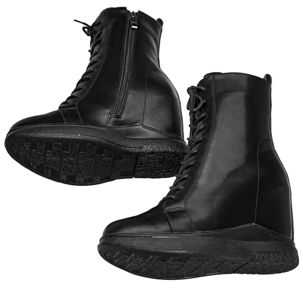 Genuine Leather Women's Winter High Heel Wedge Boots