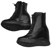 Giày Bốt Nữ Da Thật Cao Gót Đế Xuồng Mùa Đông