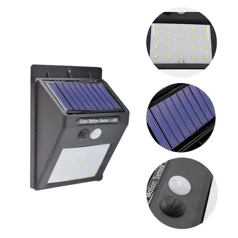 Đèn Tường Năng Lượng Mặt Trời 20LED Cảm Biến Chuyển Động - Daisan Mart