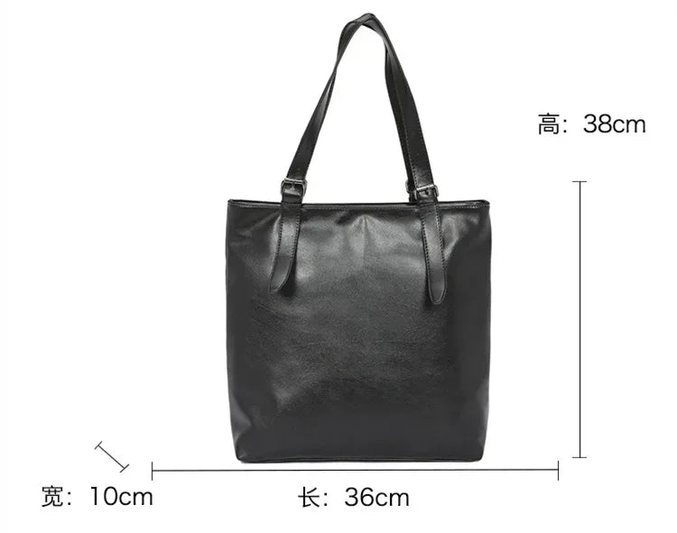 Korean Japanese Style Men's Leather Laptop Bag