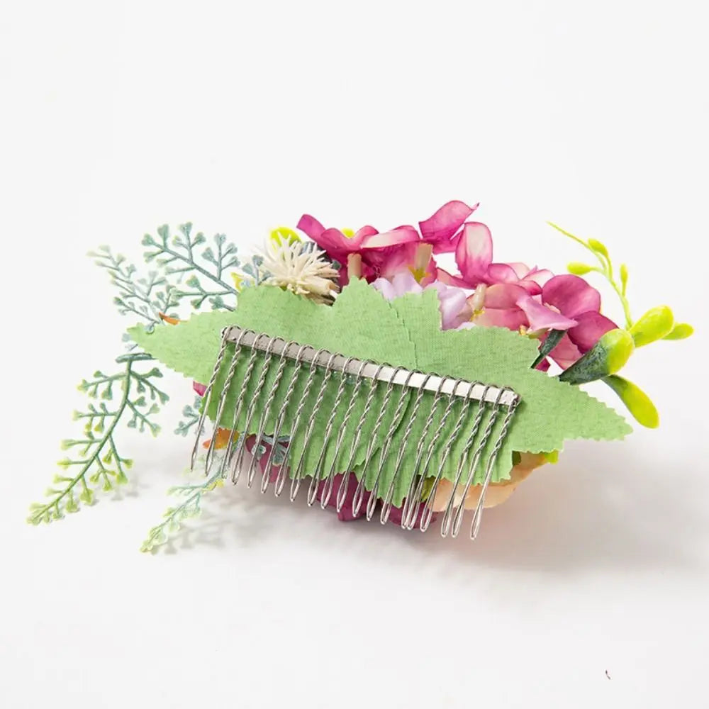 Lược Tóc Cô Dâu Pha Lê - Hoa Lá Lấp Lánh